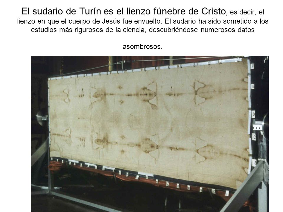 El sudario de Turín es el lienzo fúnebre de Cristo, es decir, el lienzo en que el cuerpo de Jesús fue envuelto.