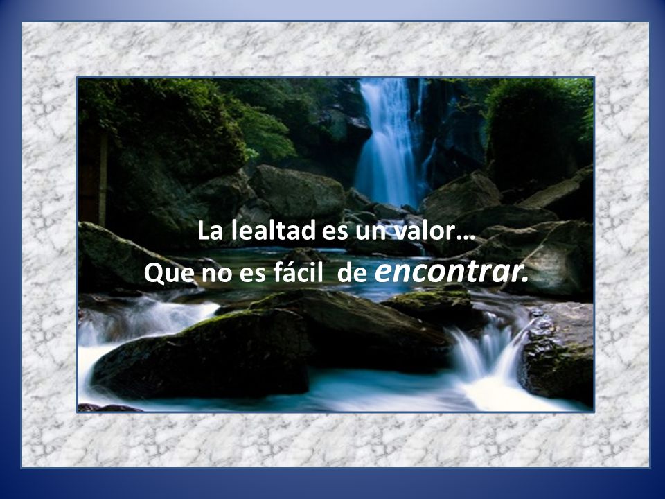 La lealtad es un valor… Que no es fácil de encontrar.