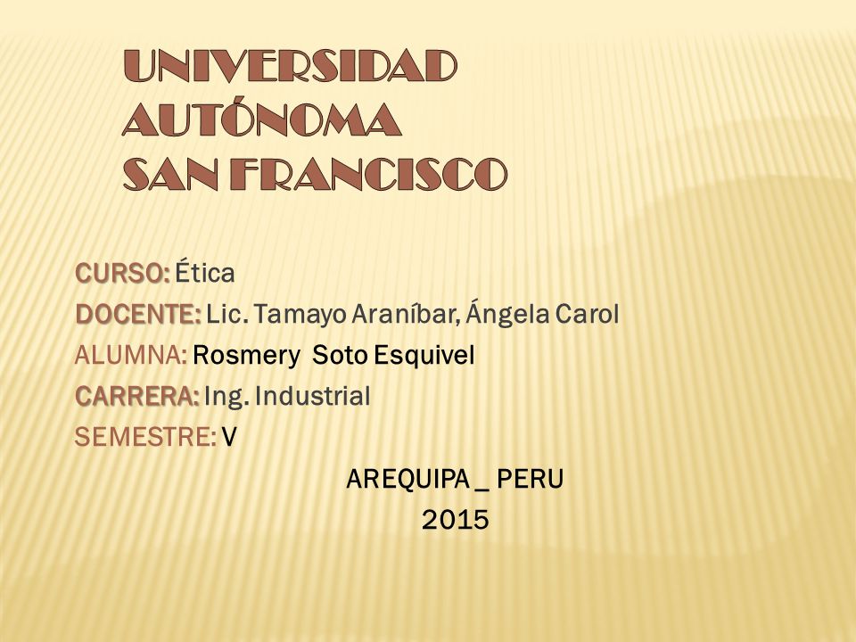 UNIVERSIDAD AUTÓNOMA SAN FRANCISCO