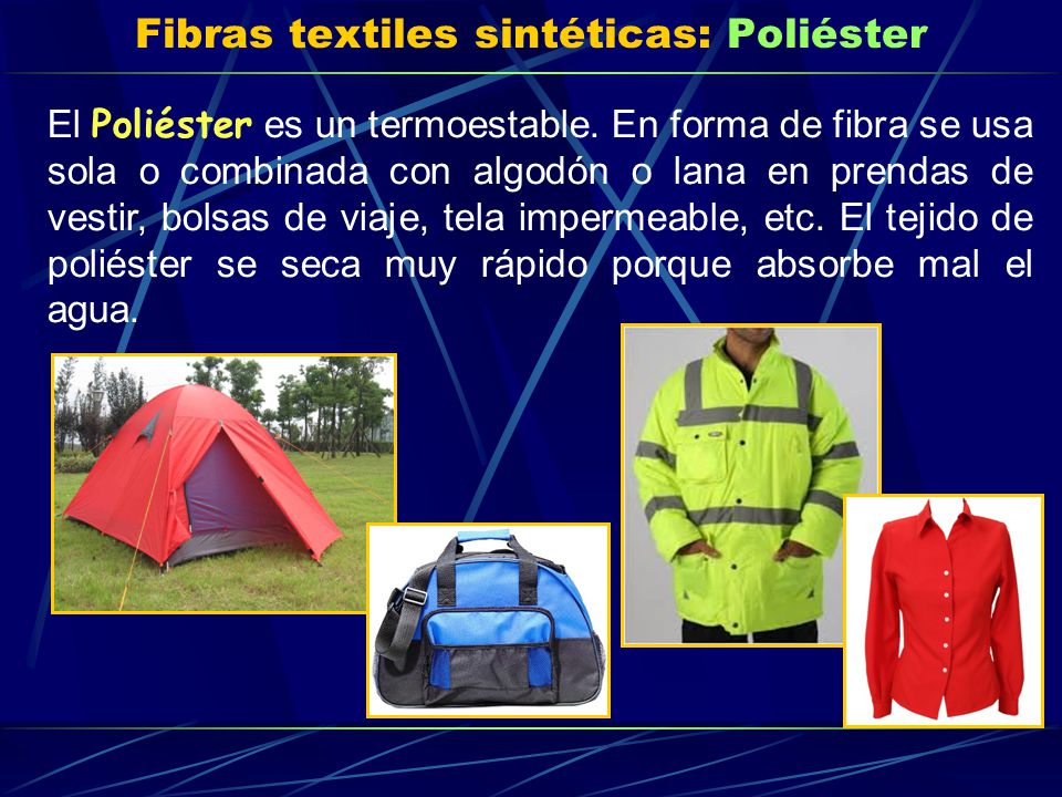 Fibras textiles sintéticas: Poliéster