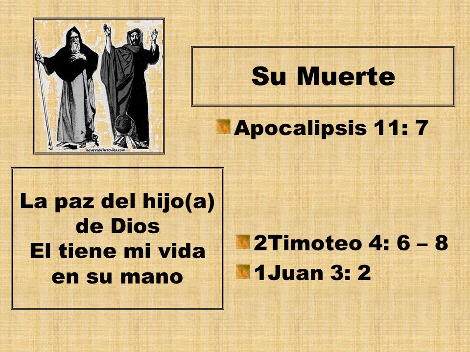 La paz del hijo(a) de Dios El tiene mi vida en su mano