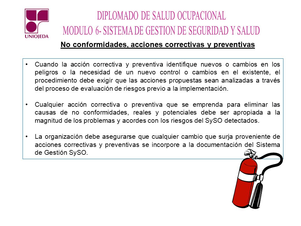 No conformidades, acciones correctivas y preventivas
