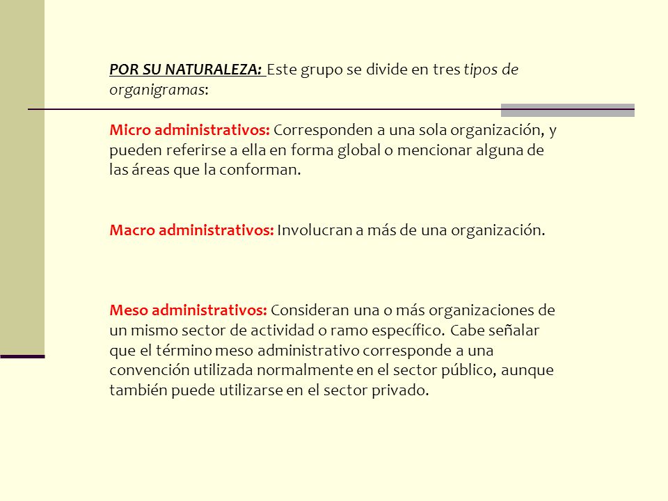 POR SU NATURALEZA: Este grupo se divide en tres tipos de organigramas: