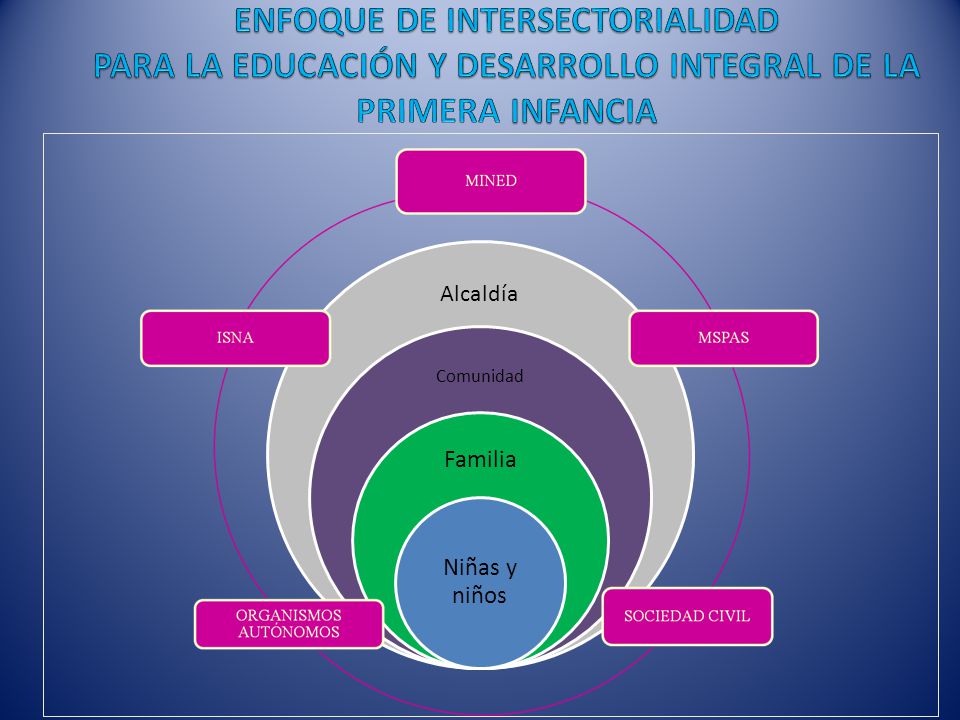 ENFOQUE DE INTERSECTORIALIDAD PARA LA EDUCACIÓN Y DESARROLLO INTEGRAL DE LA PRIMERA INFANCIA