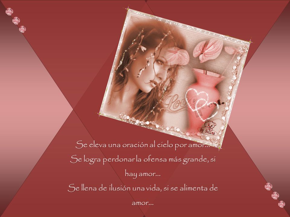 Se eleva una oración al cielo por amor...