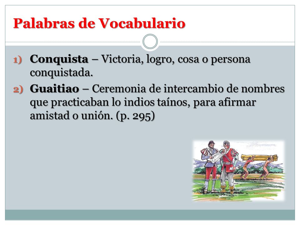 Palabras de Vocabulario