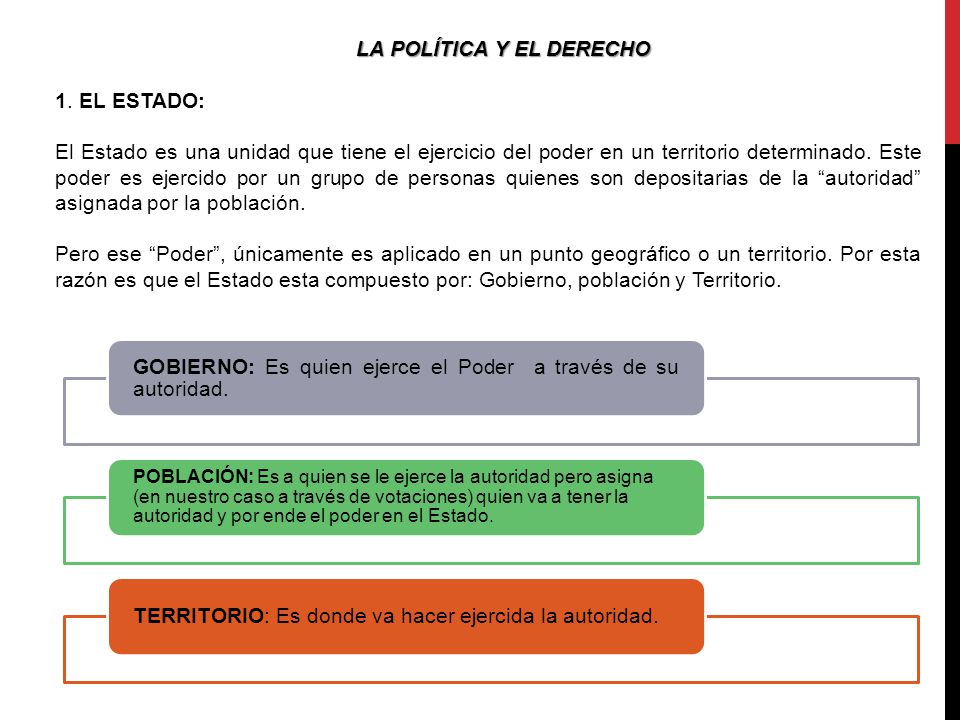 LA POLÍTICA Y EL DERECHO