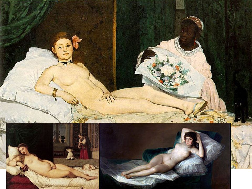 Olympia, Óleo sobre lienzo 130,5 x 190 cm Museo de Orsay. París.