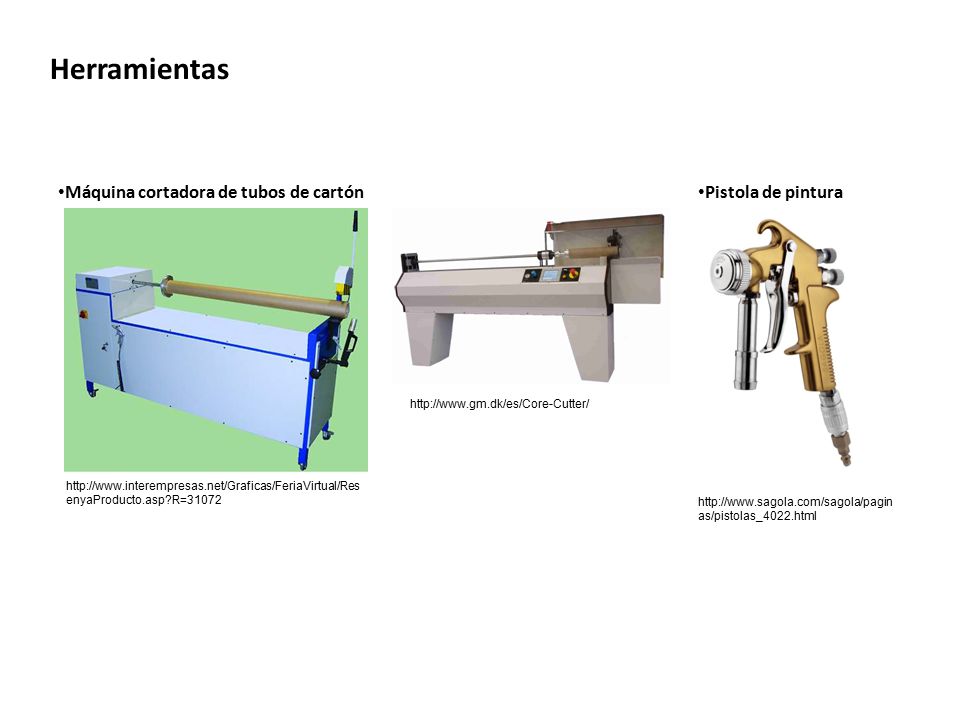 Herramientas Máquina cortadora de tubos de cartón Pistola de pintura