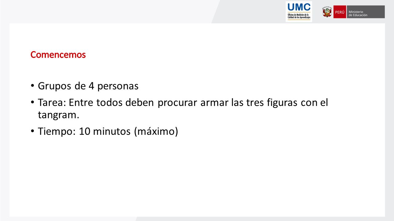 Tiempo: 10 minutos (máximo)