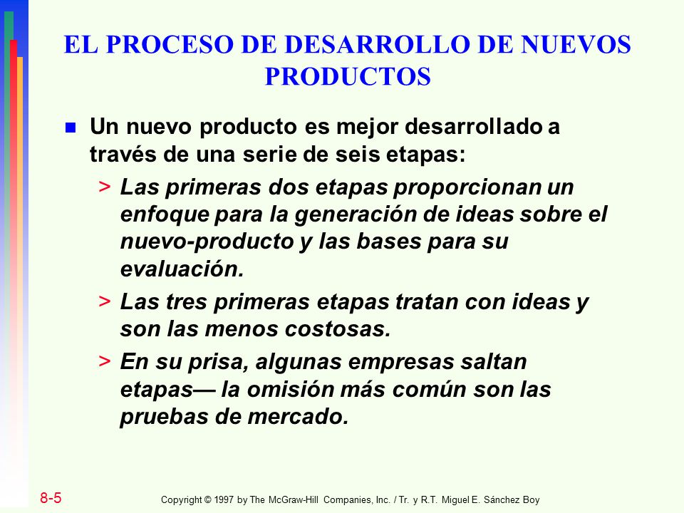 EL PROCESO DE DESARROLLO DE NUEVOS PRODUCTOS