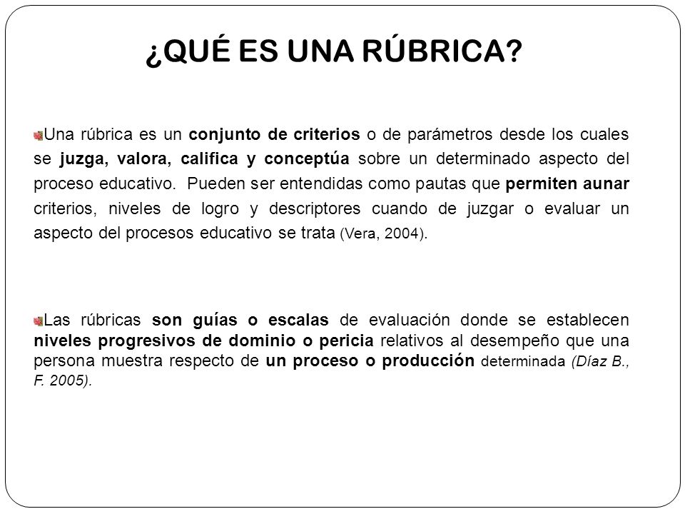 ¿QUÉ ES UNA RÚBRICA