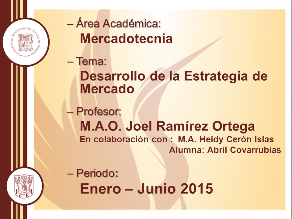 Enero – Junio 2015 Mercadotecnia