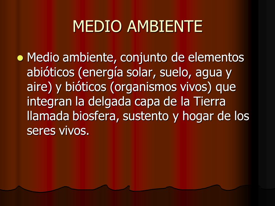 MEDIO AMBIENTE