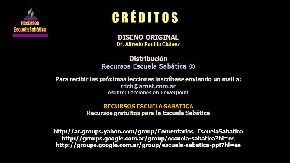 C R É D I T O S DISEÑO ORIGINAL Distribución