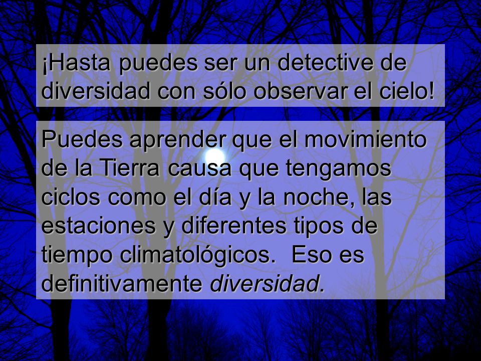 ¡Hasta puedes ser un detective de diversidad con sólo observar el cielo!