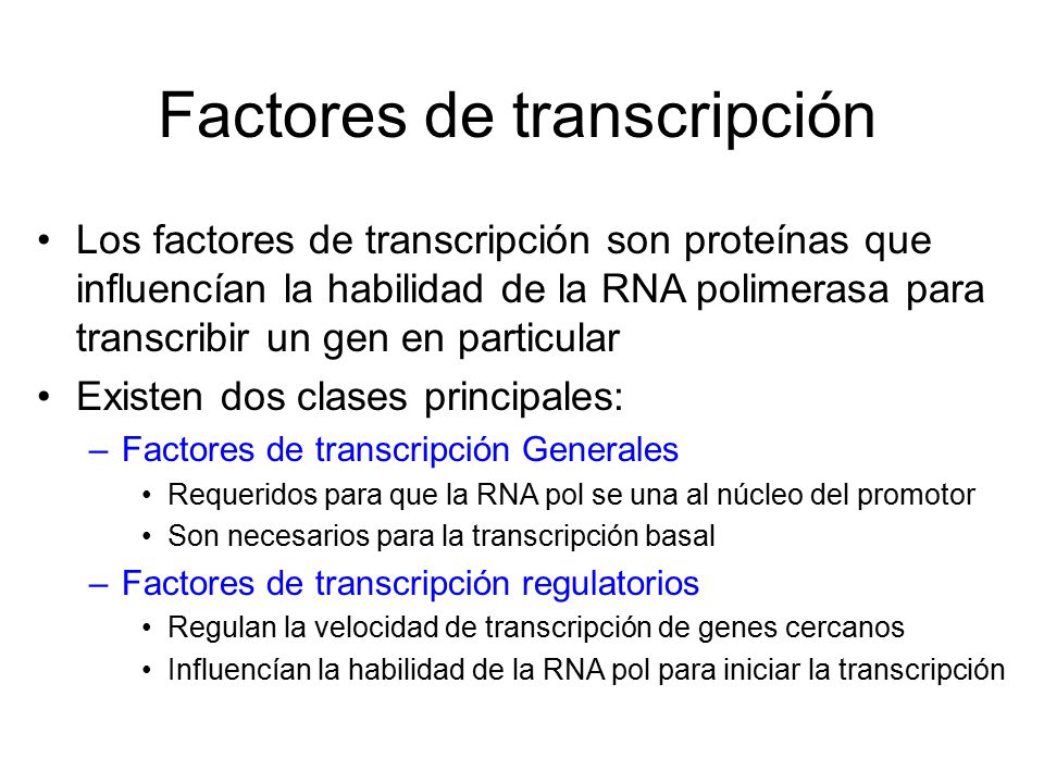 Factores de transcripción
