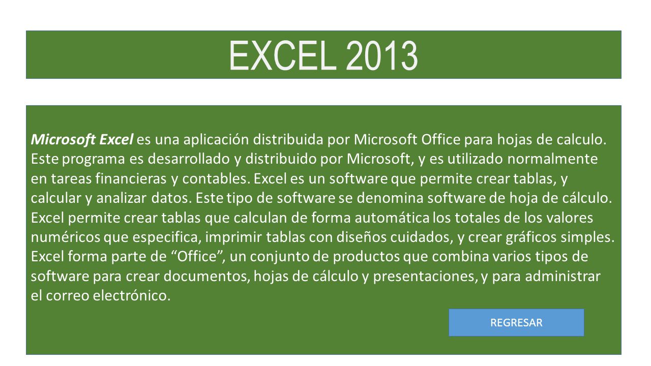 EXCEL 2013