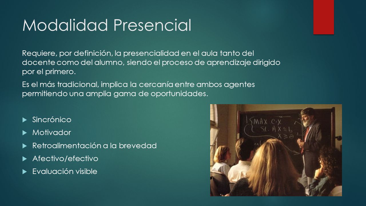 Modalidad Presencial