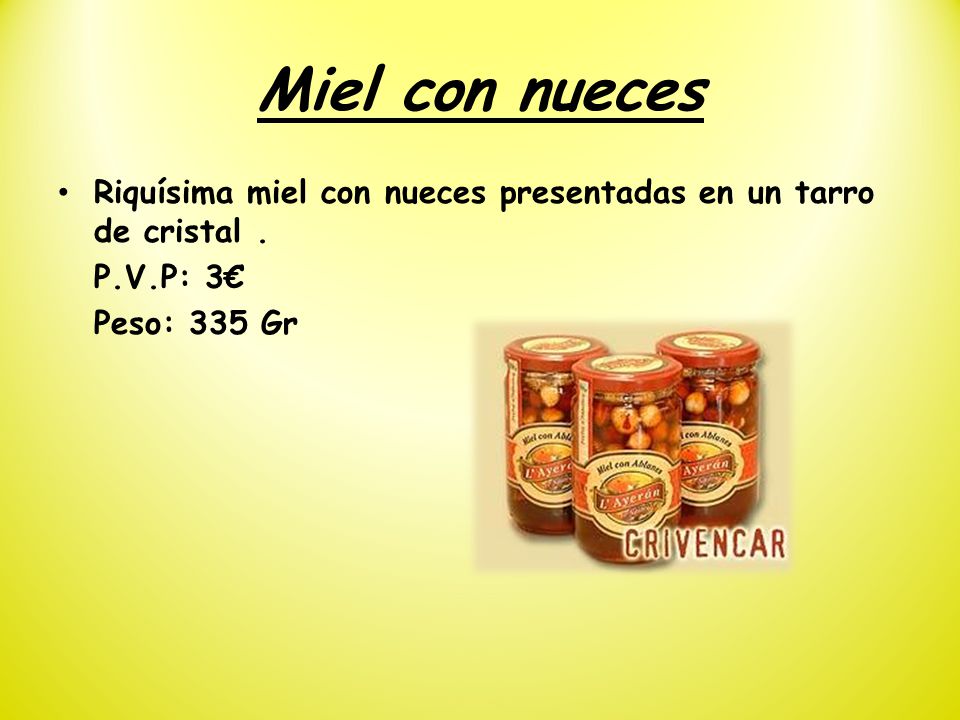 Miel con nueces Riquísima miel con nueces presentadas en un tarro de cristal .
