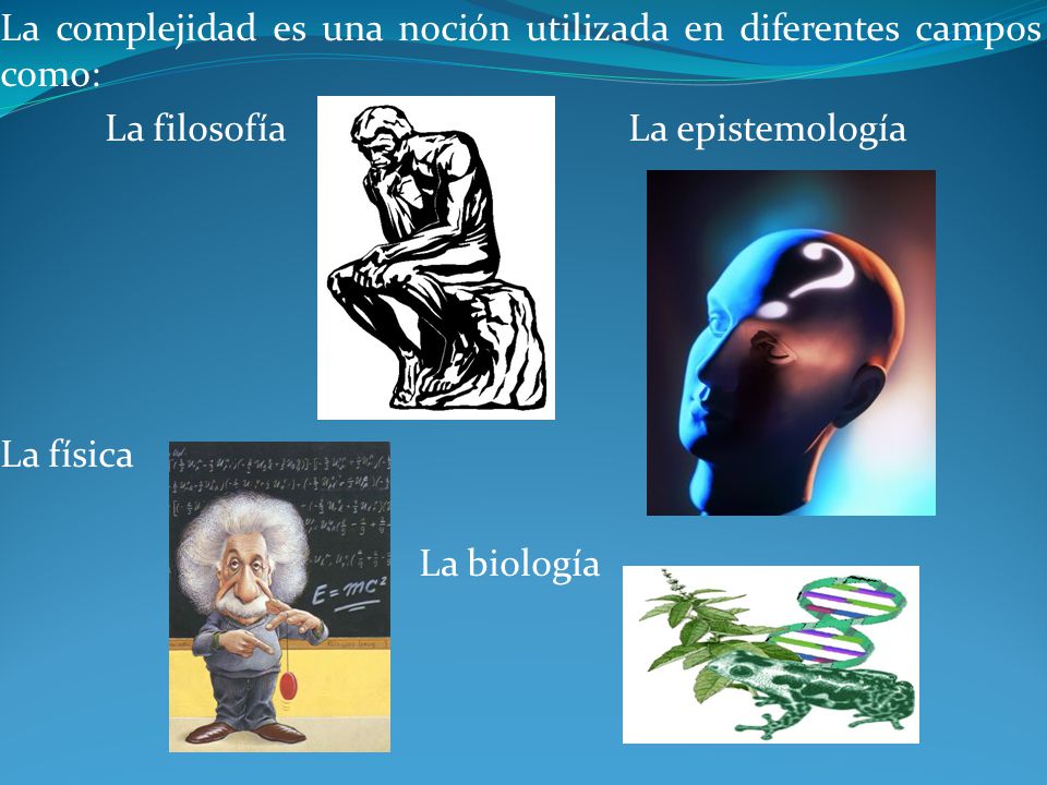 La complejidad es una noción utilizada en diferentes campos como: