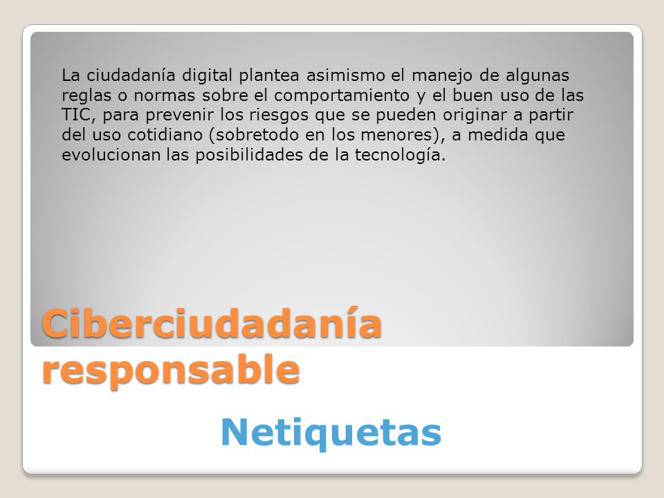 Ciberciudadanía responsable