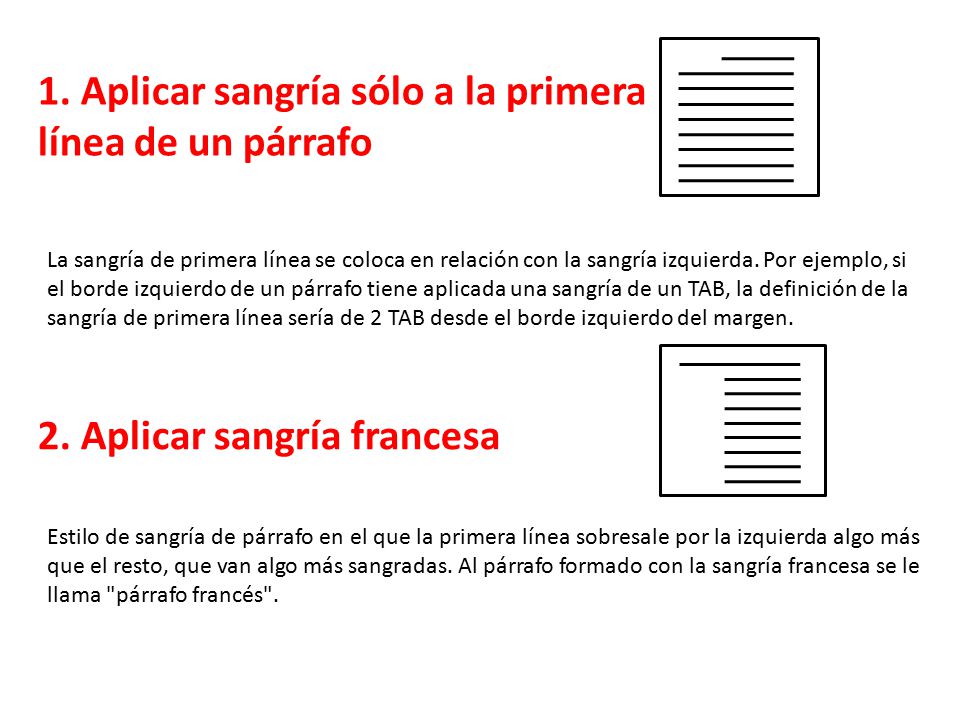 Haga clic delante de la línea a la que desee aplicar sangría.