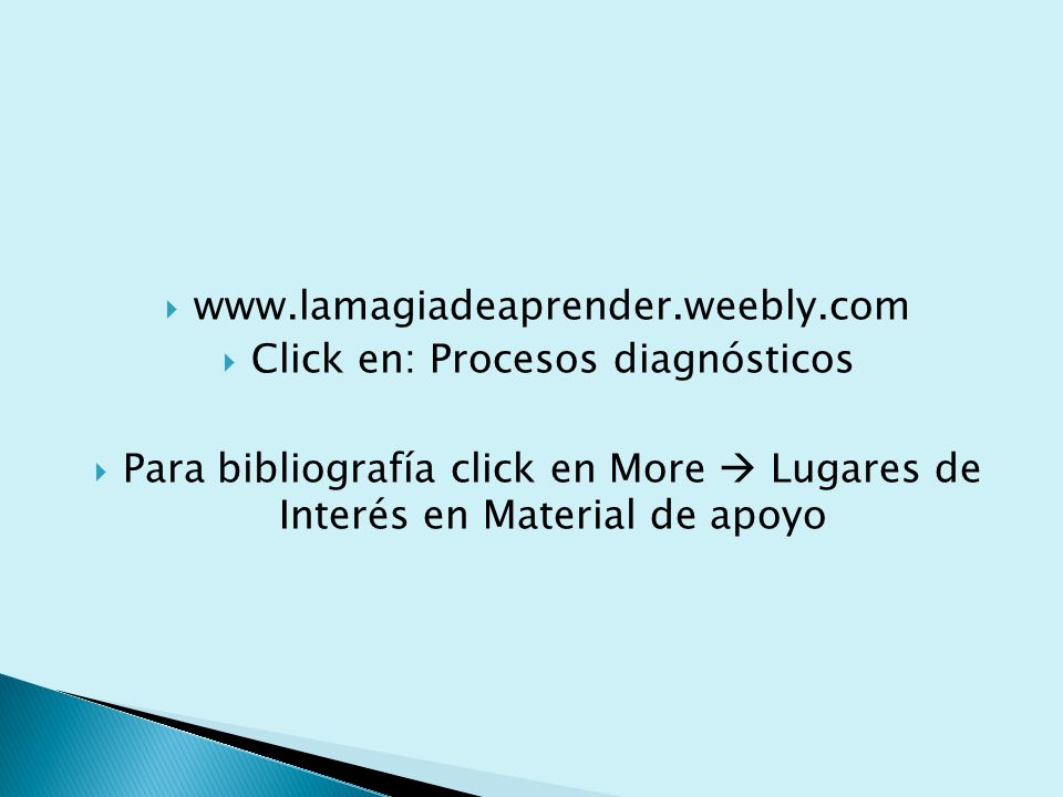 Click en: Procesos diagnósticos