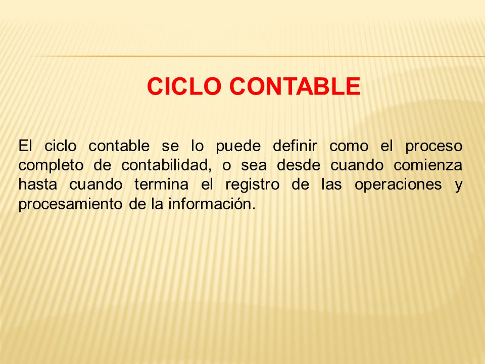 CICLO CONTABLE