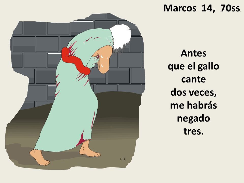 Antes que el gallo cante dos veces, me habrás negado tres.