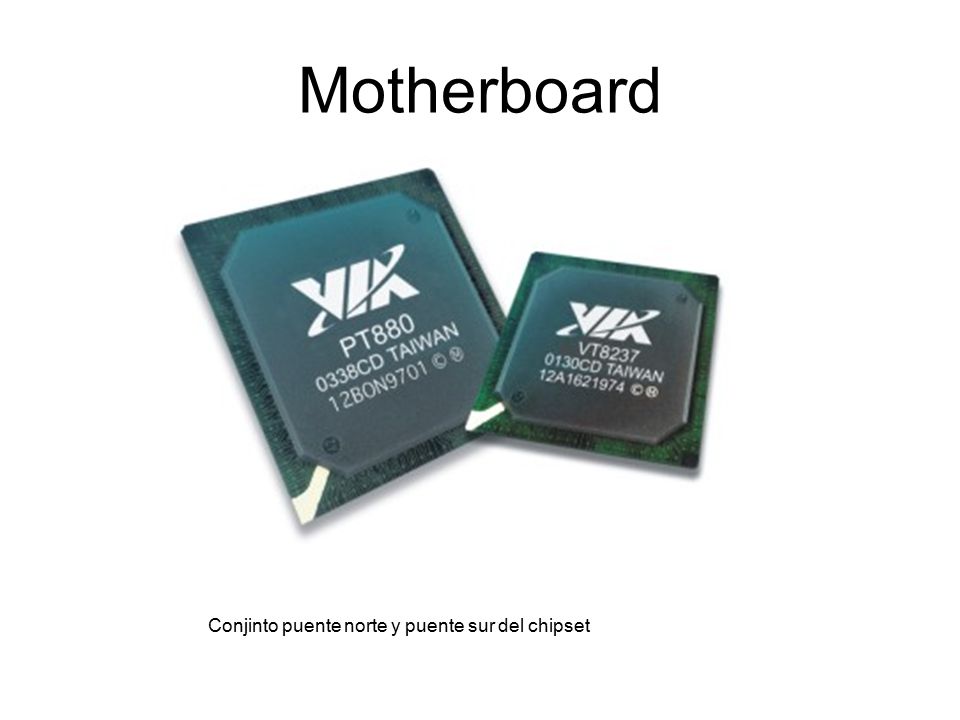 Motherboard Conjinto puente norte y puente sur del chipset
