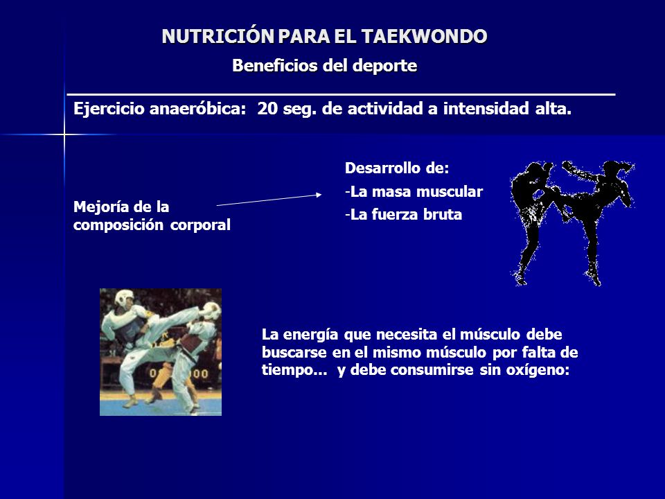 NUTRICIÓN PARA EL TAEKWONDO