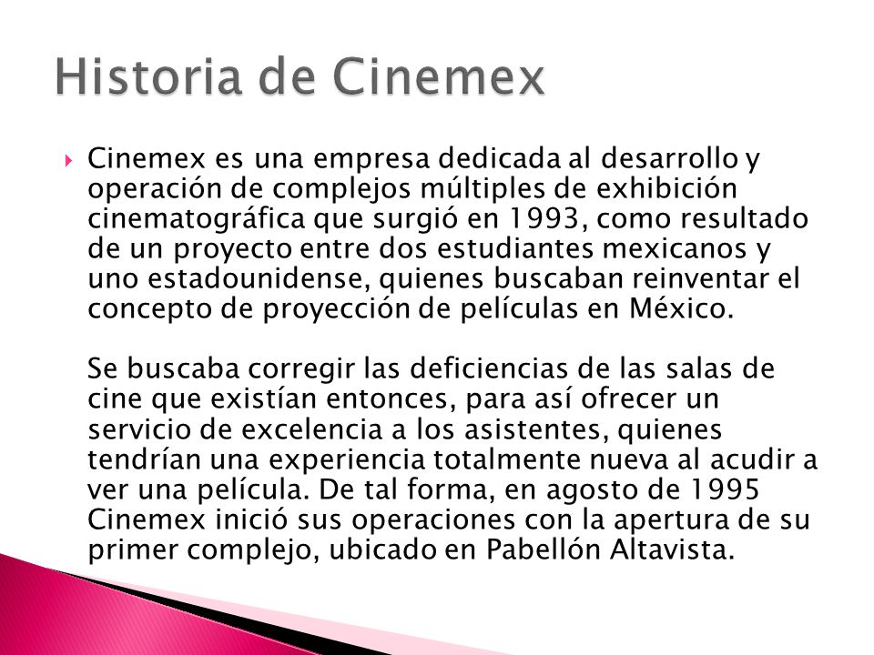 Historia de Cinemex
