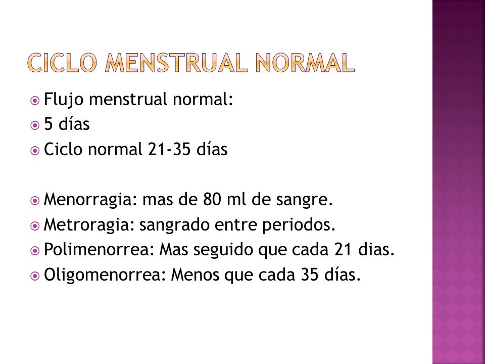 Ciclo menstrual normal