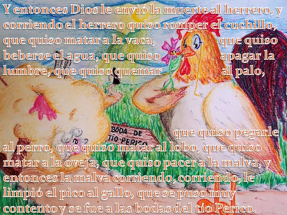 Y entonces Dios le envió la muerte al herrero, y corriendo el herrero quiso romper el cuchillo,