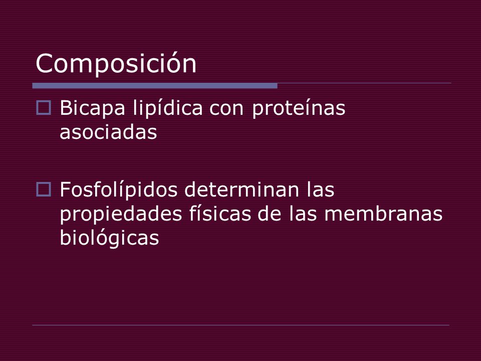 Composición Bicapa lipídica con proteínas asociadas
