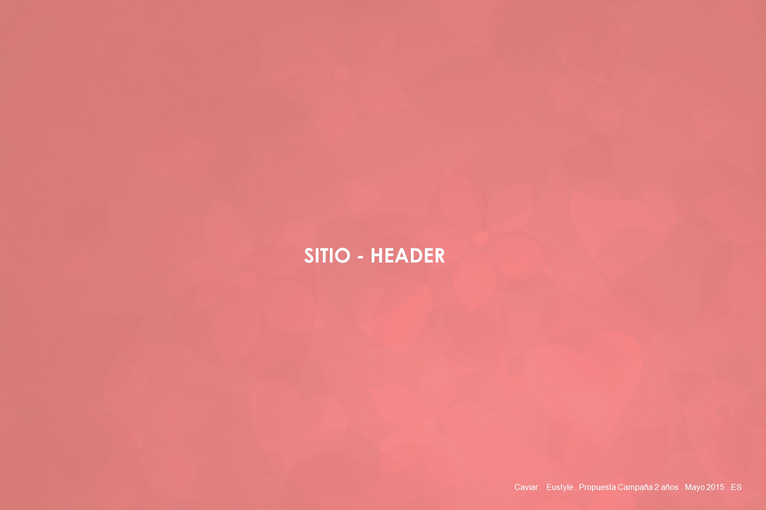 SITIO - HEADER Caviar . Eustyle . Propuesta Campaña 2 años . Mayo ES