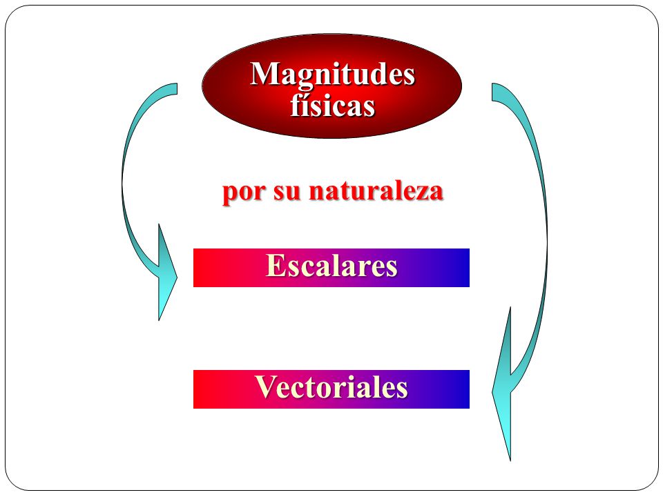 Magnitudes físicas Escalares Vectoriales