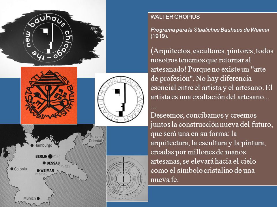 WALTER GROPIUS Programa para la Staatiches Bauhaus de Weimar (1919).