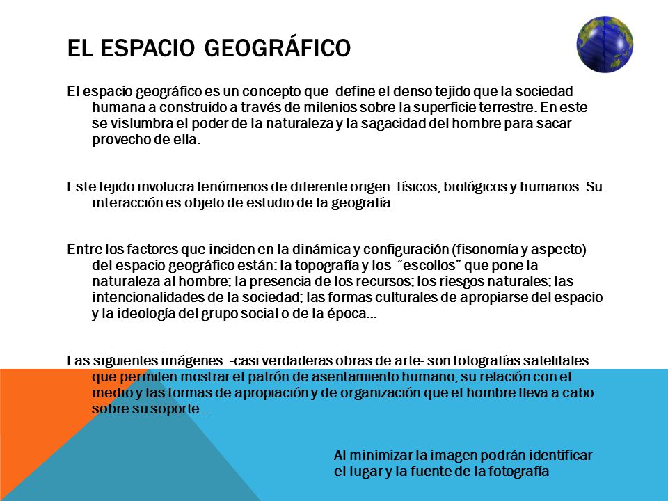 El espacio geográfico