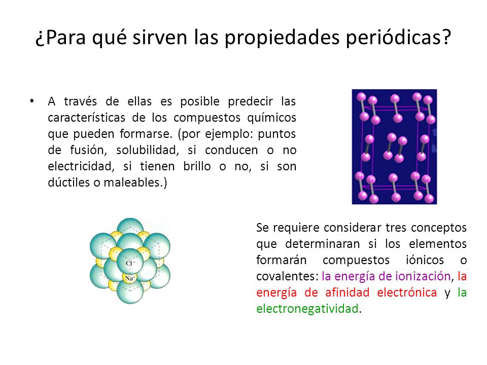 ¿Para qué sirven las propiedades periódicas
