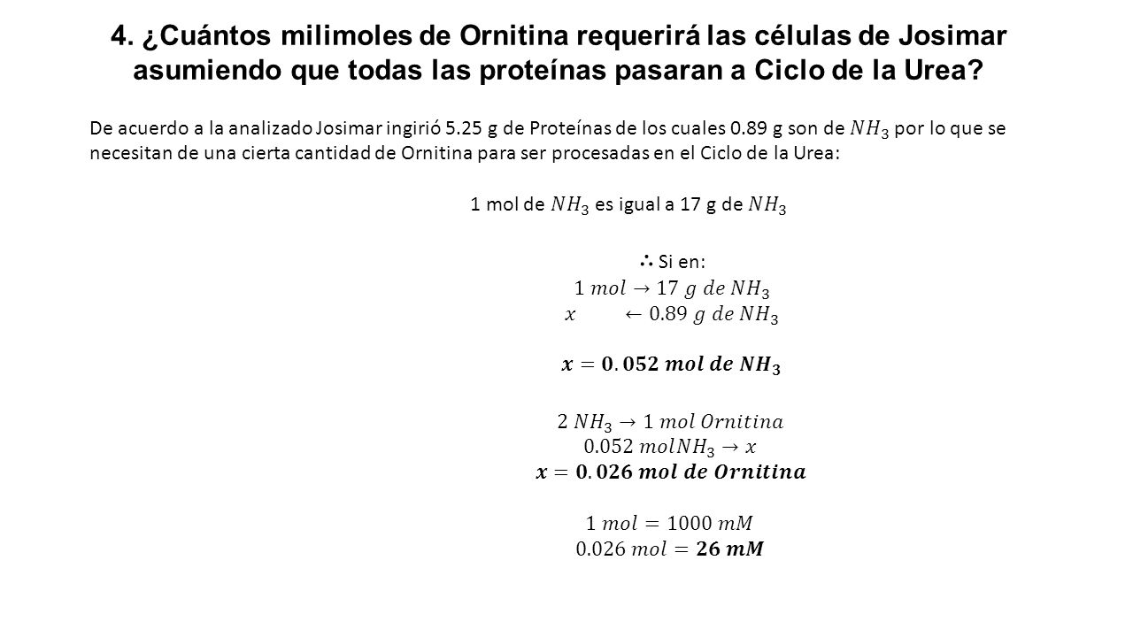 1 mol de 𝑁𝐻 3 es igual a 17 g de 𝑁𝐻 3