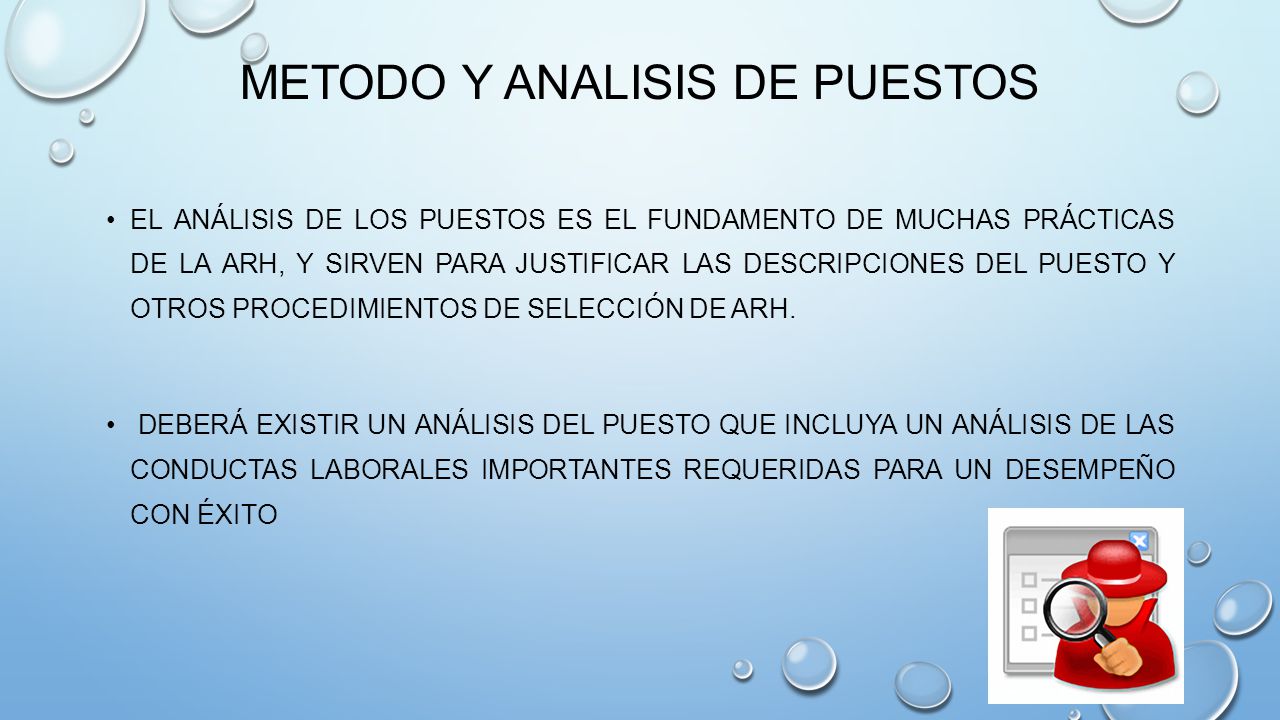 METODO Y ANALISIS DE PUESTOS