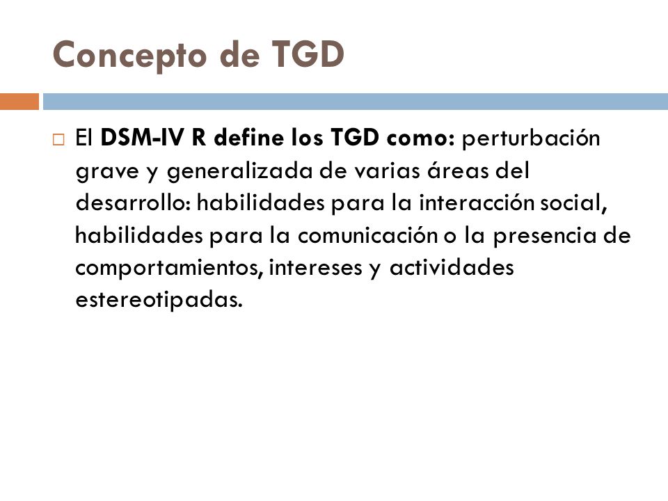 Concepto de TGD