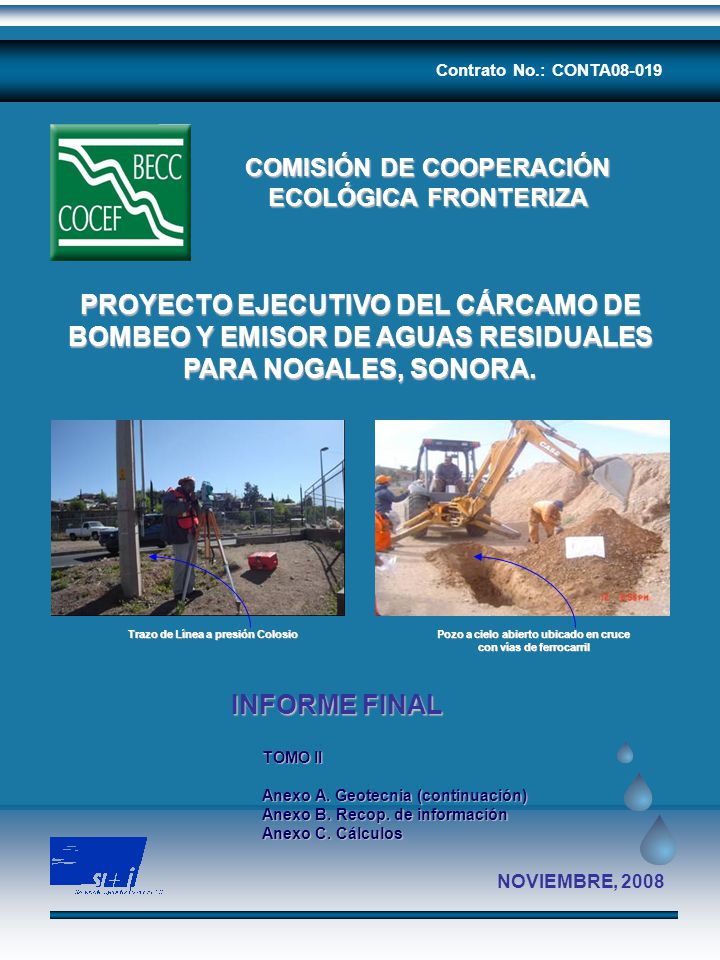 Contrato No.: CONTA COMISIÓN DE COOPERACIÓN. ECOLÓGICA FRONTERIZA.