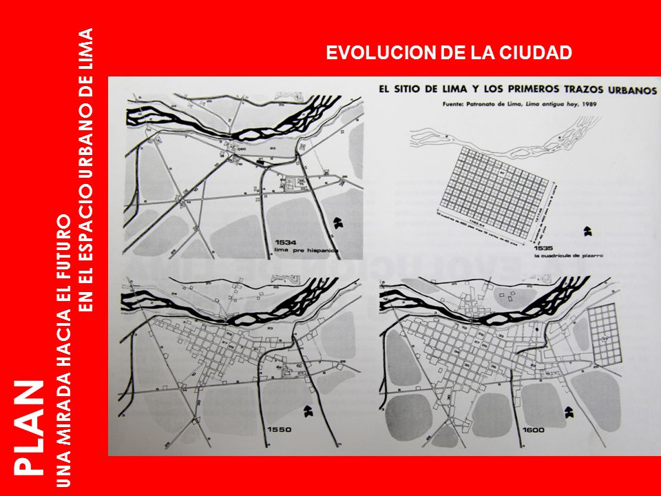PLAN LA EVOLUCION DE LA CIUDAD EN EL ESPACIO URBANO DE LIMA