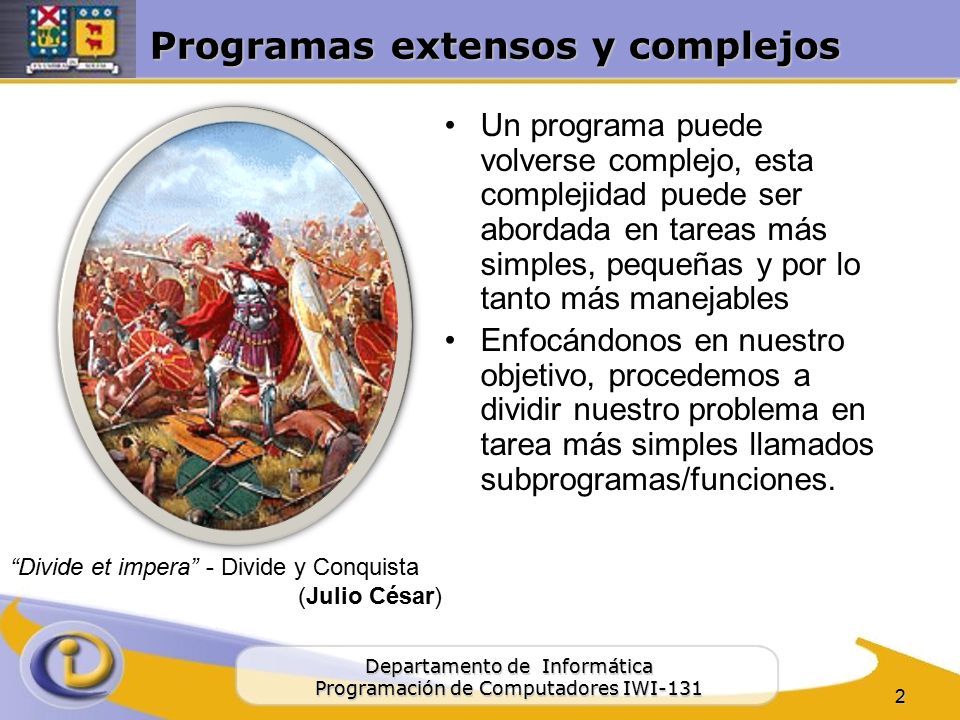 Programas extensos y complejos