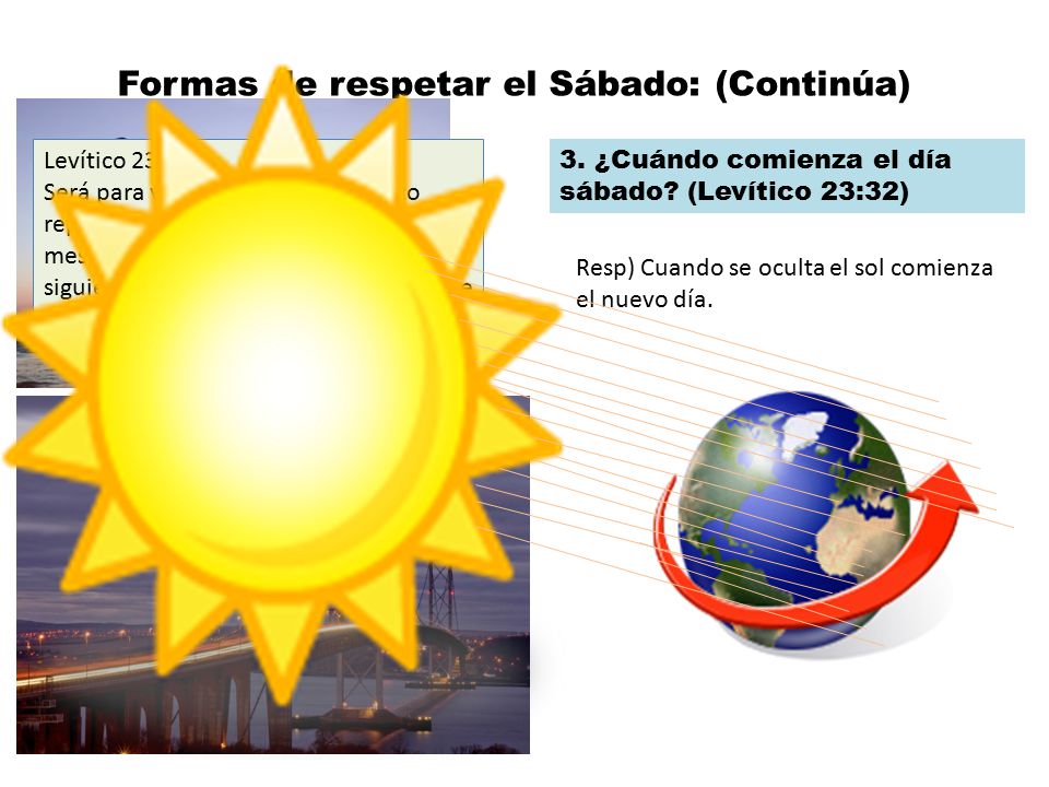 Formas de respetar el Sábado: (Continúa)