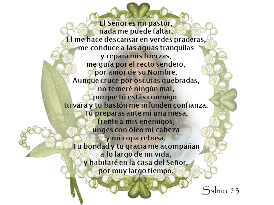 El Señor es mi pastor, nada me puede faltar
