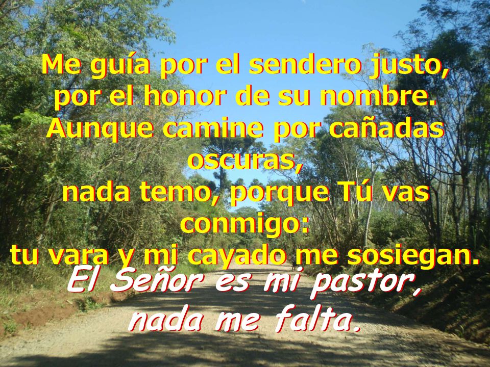 El Señor es mi pastor, nada me falta.